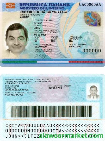 Italy ID template in PSD format, fully editable, with all fonts (2016 - present)shot_5